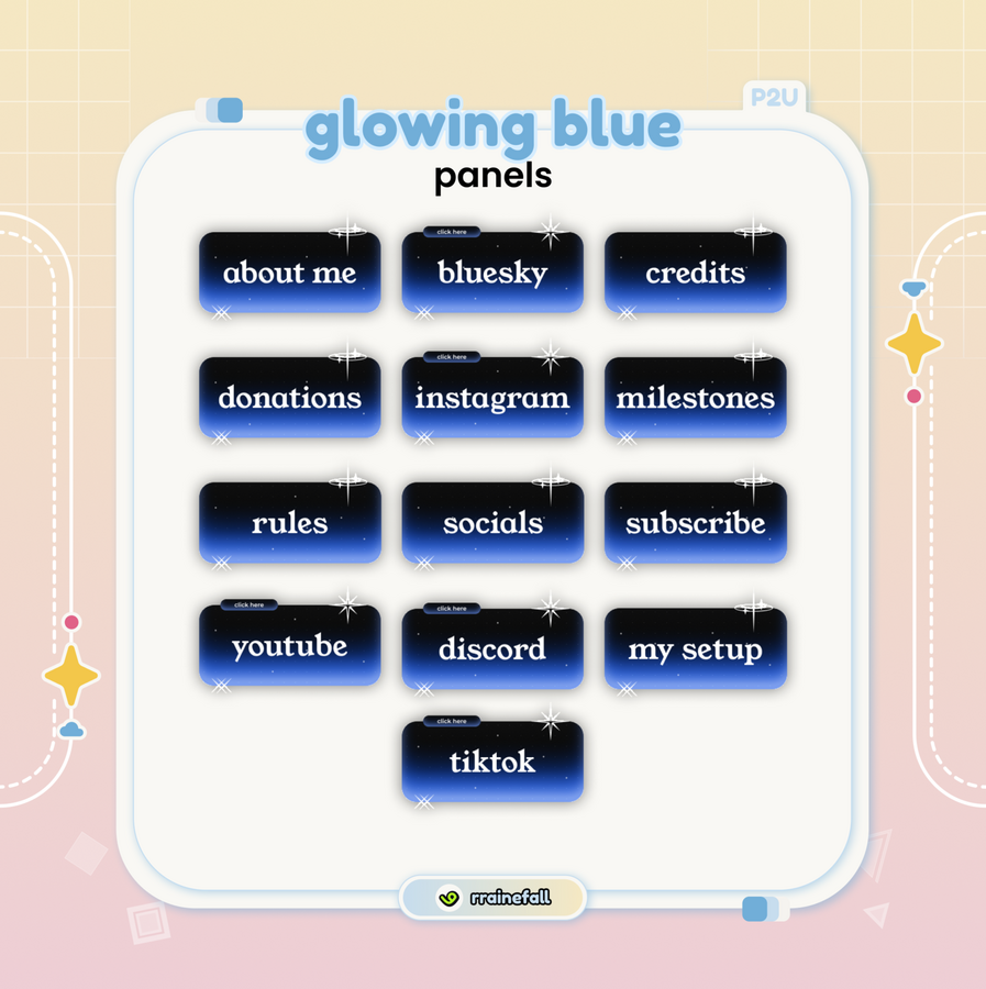 glowing twitch panels